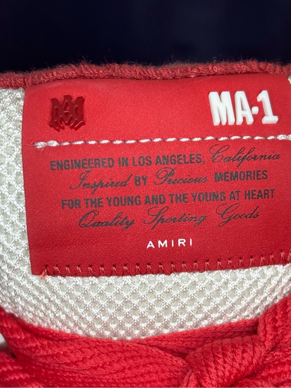 AMIRI White and Red Men's Low-Top Sneakers - Picture 7 of 11
